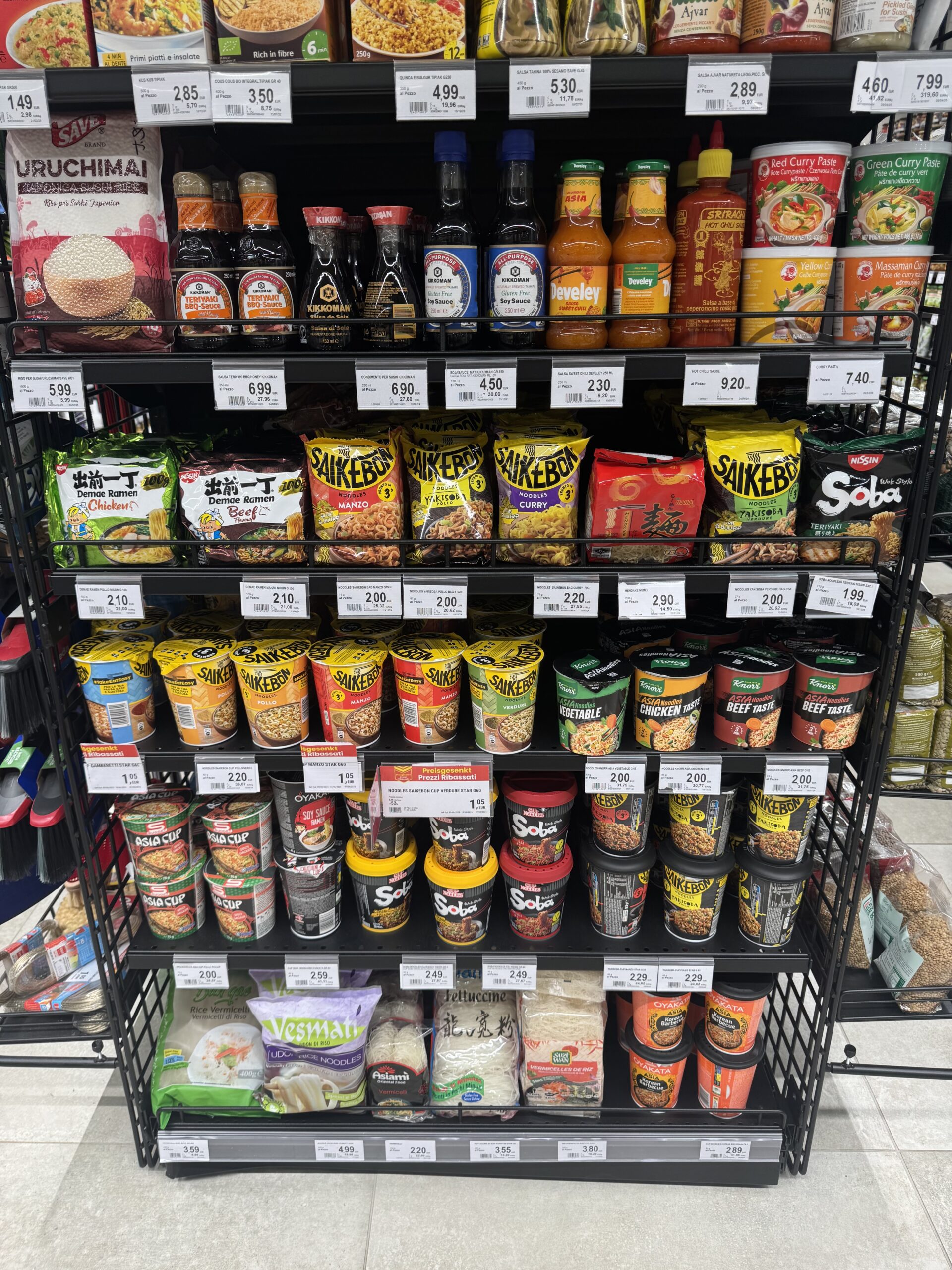 スーパーのお菓子コーナー