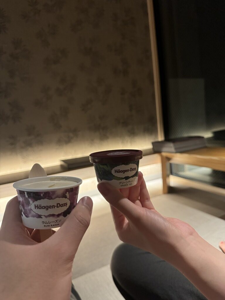 大浴場横のくつろぎどころに常備されたハーゲンダッツ